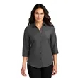 Port Authority Ladies 3/4-Sleeve Carefree Poplin Shirt. | https://www.bestnamebadges.com