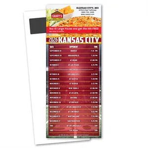 Football Schedule Magnetic Stick Up Card