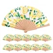Full Color Manual Hand Fans with Wooden Frame | https://www.bestnamebadges.com
