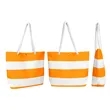 Striped Canvas Large Shopping Tote Bag W/ Rope Handle | https://www.bestnamebadges.com