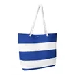 Striped Canvas Large Shopping Tote Bag W/ Rope Handle | https://www.bestnamebadges.com