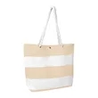 Striped Canvas Large Shopping Tote Bag W/ Rope Handle | https://www.bestnamebadges.com