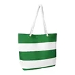 Striped Canvas Large Shopping Tote Bag W/ Rope Handle | https://www.bestnamebadges.com