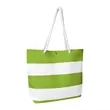 Striped Canvas Large Shopping Tote Bag W/ Rope Handle | https://www.bestnamebadges.com