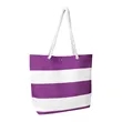 Striped Canvas Large Shopping Tote Bag W/ Rope Handle | https://www.bestnamebadges.com