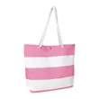 Striped Canvas Large Shopping Tote Bag W/ Rope Handle | https://www.bestnamebadges.com
