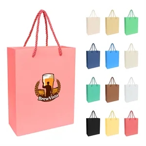 Matte Laminated Paper Gift Bag W/ Handles 8.6"x5.9"x2.4"