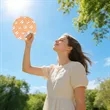 Plastic Round Hand Fan | https://www.bestnamebadges.com