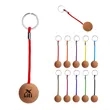 1.4" Oak Floating Cork Ball Keychain Boat Sailing | https://www.bestnamebadges.com
