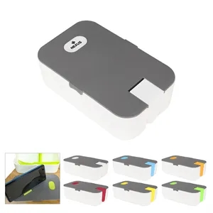 Reusable Plastic Bento Lunch Box W/ Fork & Phone Holder