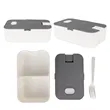 Reusable Plastic Bento Lunch Box W/ Fork & Phone Holder | https://www.bestnamebadges.com