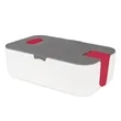 Reusable Plastic Bento Lunch Box W/ Fork & Phone Holder | https://www.bestnamebadges.com