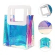 Small Reusable PVC Iridescent Gift Bag W/ Handle | https://www.bestnamebadges.com