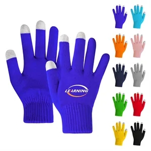 Winter Knitted Touch Screen Gloves W/ 3 Finger