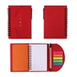 Small Kraft Pocket Spiral Notebook W/ Sticky Flags & Pen | https://www.bestnamebadges.com