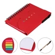 Small Kraft Pocket Spiral Notebook W/ Sticky Flags & Pen | https://www.bestnamebadges.com