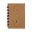 Small Kraft Pocket Spiral Notebook W/ Sticky Flags & Pen | https://www.bestnamebadges.com