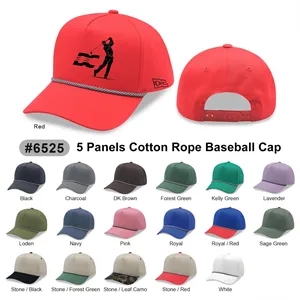 5 Panel High Profile AFrame Golf Cap w/Rope