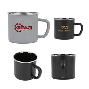 Creekside 16 oz. Enamel Camping Mug | https://www.bestnamebadges.com