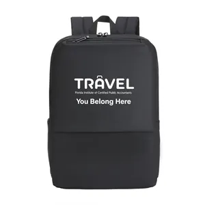 15.6" PU Leather Commute Laptop Backpack
