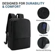 15.6" PU Leather Commute Laptop Backpack | https://www.bestnamebadges.com