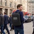 15.6" PU Leather Commute Laptop Backpack | https://www.bestnamebadges.com