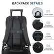15.6" PU Leather Commute Laptop Backpack | https://www.bestnamebadges.com