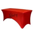 Premium 6' Full Color Dye Sublimation Stretch Table Cover | https://www.bestnamebadges.com
