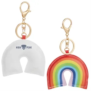 Rainbow Leather Keychain