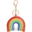 Rainbow Leather Keychain | https://www.bestnamebadges.com