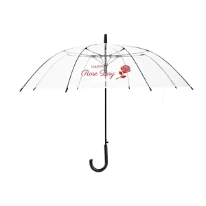46" Arc Auto Open Transparent Rain Umbrella