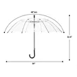 46" Arc Auto Open Transparent Rain Umbrella | https://www.bestnamebadges.com