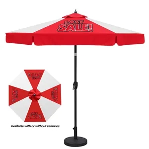 9' Custom Aluminum Market Umbrella with Crank Lift & Tilt