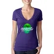 Next Level Ladies CVC Deep V Crew Neck Tee Shirts | https://www.bestnamebadges.com