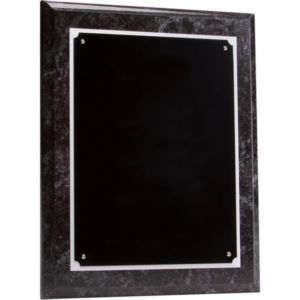 Wood Plaque with Black Marble Finish