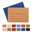 A4 Leather File Folders W/ Elastic Cord Closure | https://www.bestnamebadges.com