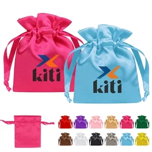 Mini Satin Drawstring Gift Bag Jewelry Pouch 3"x4"
