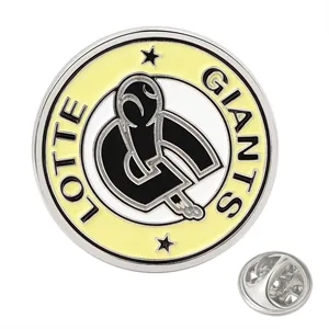 1.15" Round Die Cast Zinc Alloy Soft Enamel Lapel Pin