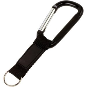 Key Tag Carabiner with Strap and Raised Rubber Patch