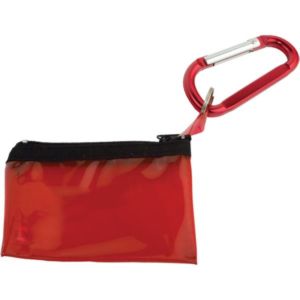 Carabiner with Key Tag Pouch