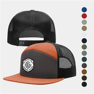 Richardson 7-Panel Flat Bill Trucker Cap