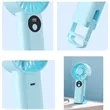 Custom Mini USB Rechargeable Handheld Fan With Hook | https://www.bestnamebadges.com