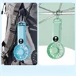 Custom Mini USB Rechargeable Handheld Fan With Hook | https://www.bestnamebadges.com