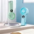 Custom Mini USB Rechargeable Handheld Fan With Hook | https://www.bestnamebadges.com