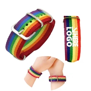 Bracelet Wristband Braided Rainbow Pride Day