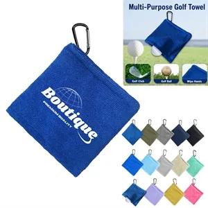 Custom Golf Microfiber Towel With Clip