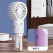 Portable Rechargeable Cooling Spritz Handheld Misting Fan | https://www.bestnamebadges.com