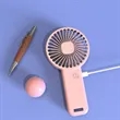 2in1 USB Rechargeable Handheld Fan With Phone Holder Stand | https://www.bestnamebadges.com