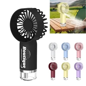 Custom USB Rechargeable Handheld Misting Desk Fan