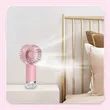 Custom USB Rechargeable Handheld Misting Desk Fan | https://www.bestnamebadges.com